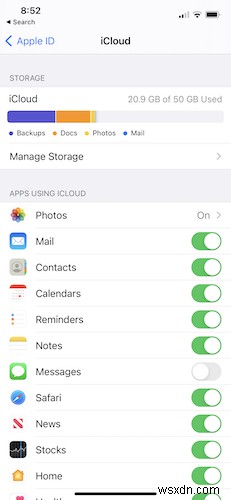 ค้นหาว่าพื้นที่เก็บข้อมูล iCloud ของคุณคืออะไร 