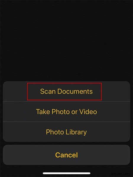 วิธีสแกนเอกสารในแอพ Notes สำหรับ iOS 