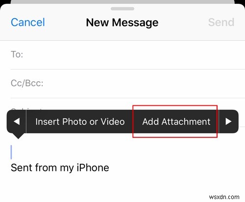 วิธีเพิ่มไฟล์แนบในแอป Mail บน iOS 