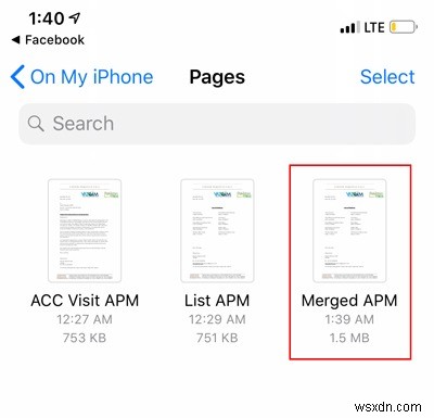 วิธีรวมไฟล์ PDF หลายไฟล์ใน iOS 