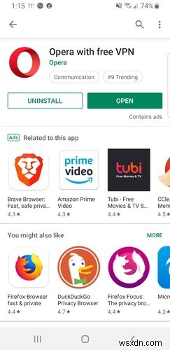 วิธีใช้ VPN ฟรีของ Opera Browser สำหรับ Android 