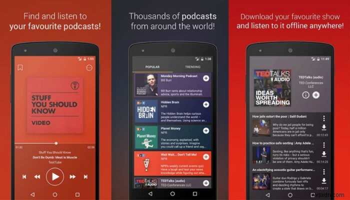 5 แอพ Android Podcast ที่ดีที่สุดฟรี 
