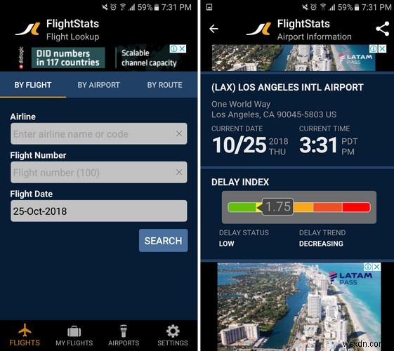ตรวจสอบเที่ยวบินด้วยแอป Android ฟรี 5 แอป 