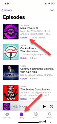 วิธีสร้างเพลย์ลิสต์ Podcast บน iOS 