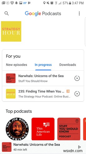 วิธีใช้แอป Google Podcasts ใหม่ 