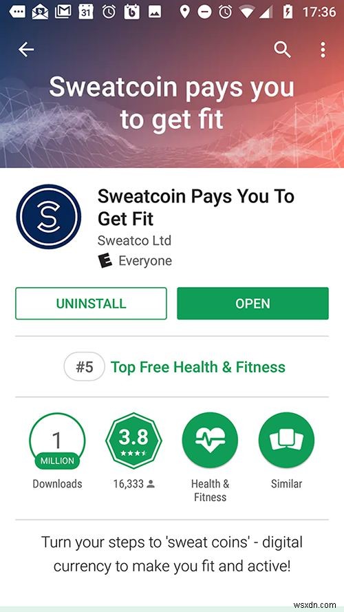 Sweatcoin:แอพที่จ่ายให้คุณเดิน 