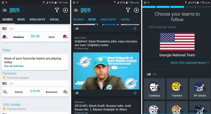 5 แอพ Android ที่ดีที่สุดสำหรับแฟน NFL 