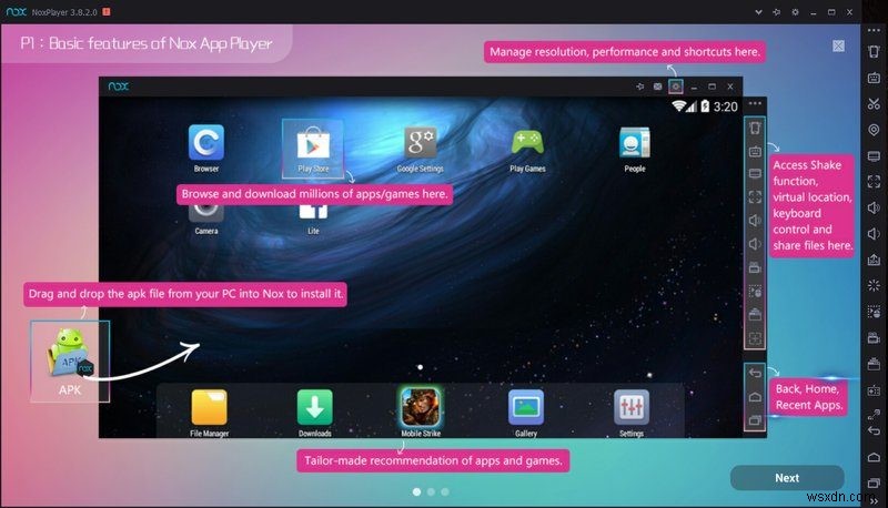 Nox App Player:โปรแกรมจำลอง Android ที่สวยงามสำหรับพีซีและ Mac 