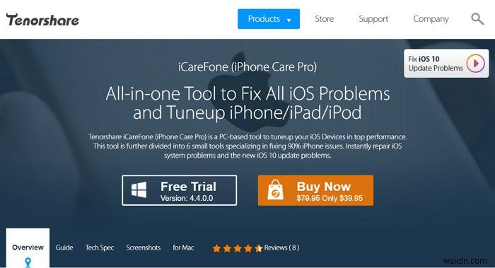 สำรองและจัดการ iPhone ของคุณบน Windows 10 ด้วย iCareFone 