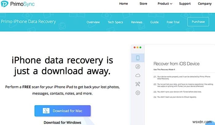 ช่วยชีวิตดิจิตอลของคุณด้วย Primo iPhone Data Recovery 