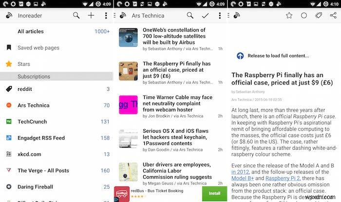 6 ของโปรแกรมอ่าน RSS ที่ดีที่สุดสำหรับ Android 