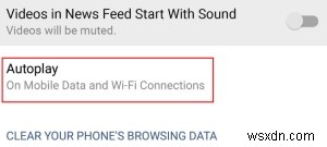 วิธีปิดใช้งานการเล่นวิดีโอและเสียงอัตโนมัติใน Facebook สำหรับ Android 