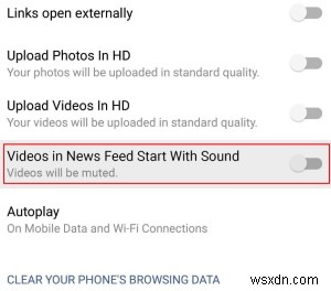 วิธีปิดใช้งานการเล่นวิดีโอและเสียงอัตโนมัติใน Facebook สำหรับ Android 