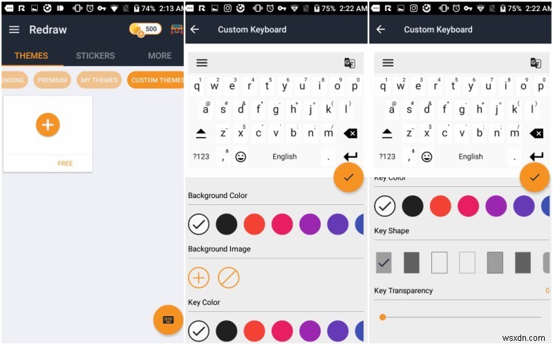 วาดแป้นพิมพ์ใหม่สำหรับ Android:อิโมจิ สติ๊กเกอร์ และธีมมากมาย 
