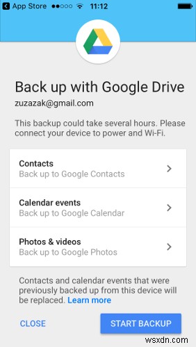 วิธีเปลี่ยนจาก iOS เป็น Android โดยใช้ Google Drive Backup 