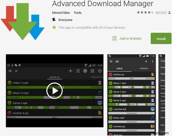 4 ตัวจัดการการดาวน์โหลดที่ดีที่สุดสำหรับ Android 