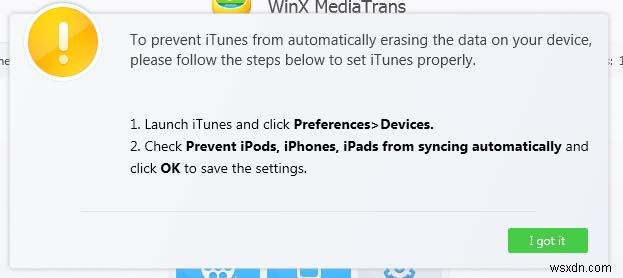 WinX MediaTrans สำหรับการถ่ายโอนไฟล์ iOS – ตรวจสอบและแจกฟรี 