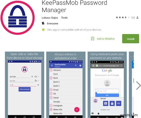 5 แอพคู่หู Keepass ที่ดีที่สุดสำหรับ Android 