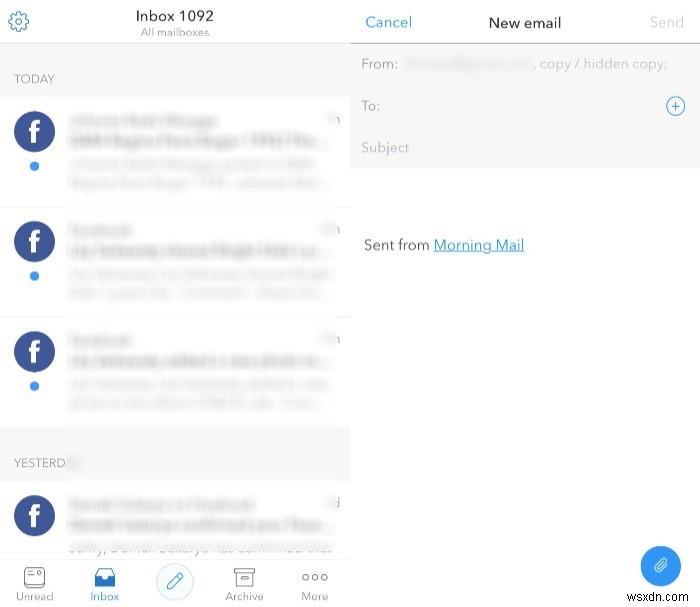 ปัดไปทางของคุณไปที่ Inbox Zero โดยใช้ Morning Mail [iOS] 