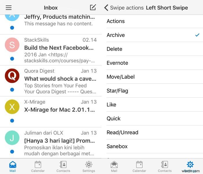 ทางเลือกแปดทางสำหรับแอพ Mailbox Email บน iOS 