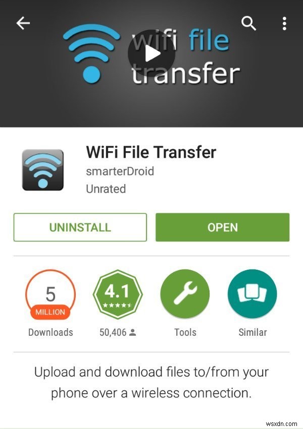 โอนไฟล์ระหว่าง Android และ PC ด้วย WiFi File Transfer 