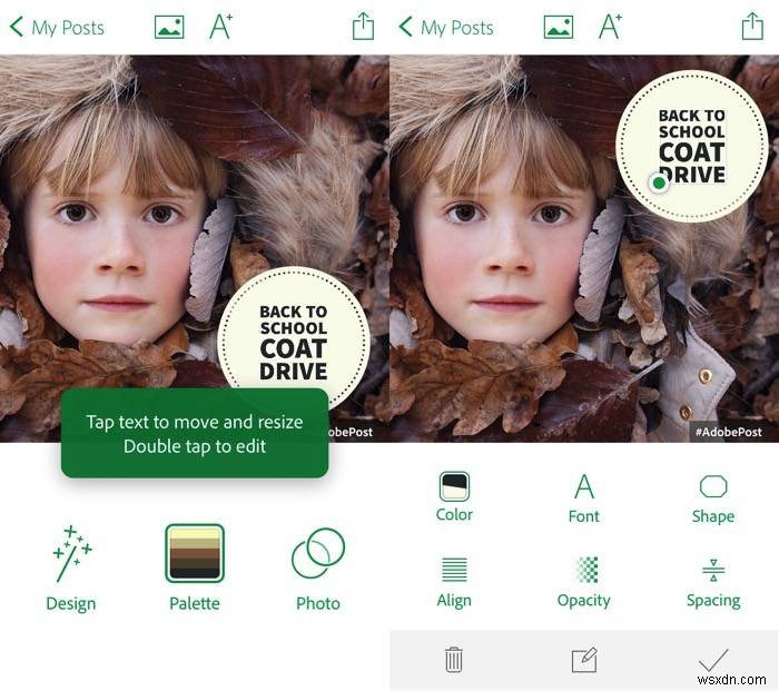 สร้างกราฟิกโซเชียลที่สวยงามด้วย Adobe Post ใน iOS 