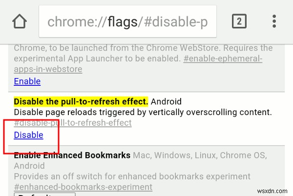 วิธีปิดการใช้งานคุณสมบัติดึงเพื่อรีเฟรชของ Chrome ใน Android [เคล็ดลับด่วน] 