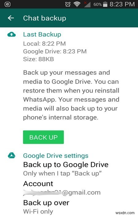 วิธีสำรองข้อมูล WhatsApp ไปยัง Google Drive ใน Android 