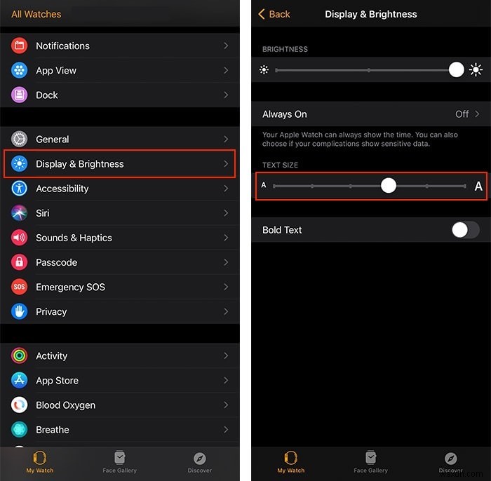 วิธีเพิ่มขนาดตัวอักษรบน Apple Watch ของคุณ 