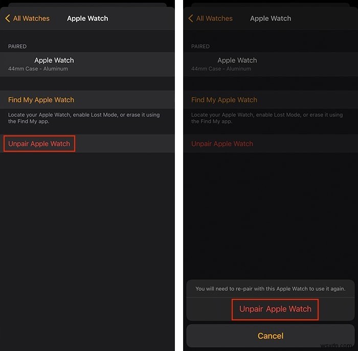 วิธียกเลิกการจับคู่และลบ Apple Watch ของคุณ 