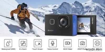กล้องแอ็คชัน AKASO Brave 6 Plus:จับภาพความตื่นเต้น 