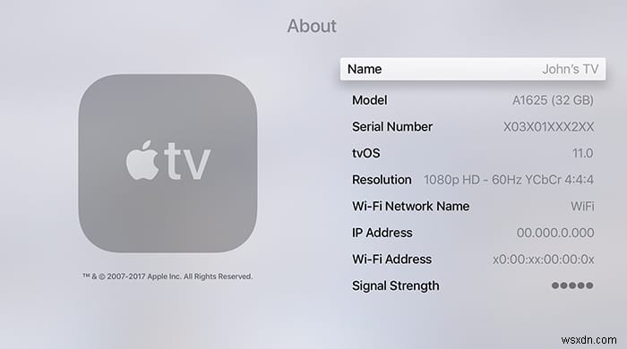 วิธีระบุรุ่น Apple TV ของคุณ 