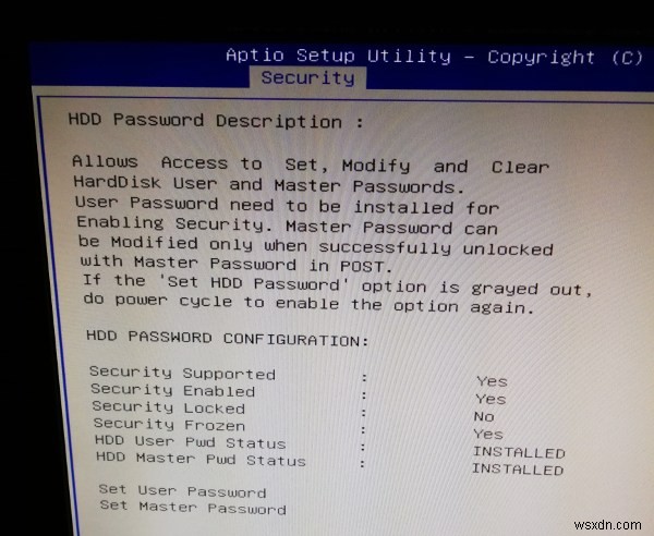 วิธีการใช้รหัสผ่านป้องกันฮาร์ดดิสก์ของคุณจาก BIOS/UEFI 