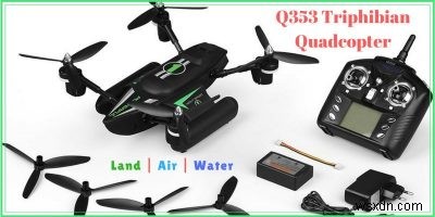 WLtoys Q353 Triphibian Quadcopter – รีวิวและแจกฟรี 
