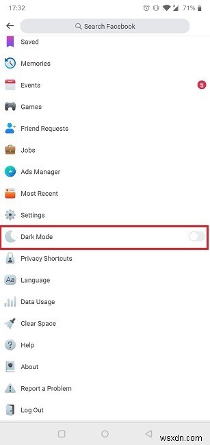 วิธีเปิดใช้งานโหมดมืดบน Facebook 
