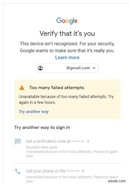 วิธีแก้ไขข้อผิดพลาด “คุณพยายามลงชื่อเข้าใช้หลายครั้งเกินไป” ใน Gmail 