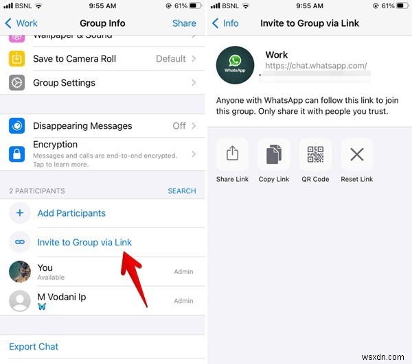 วิธีสร้างลิงก์กลุ่ม WhatsApp บนมือถือและพีซี