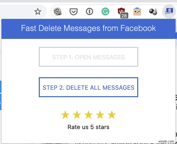 วิธีการลบข้อความจำนวนมากจาก Facebook Messenger