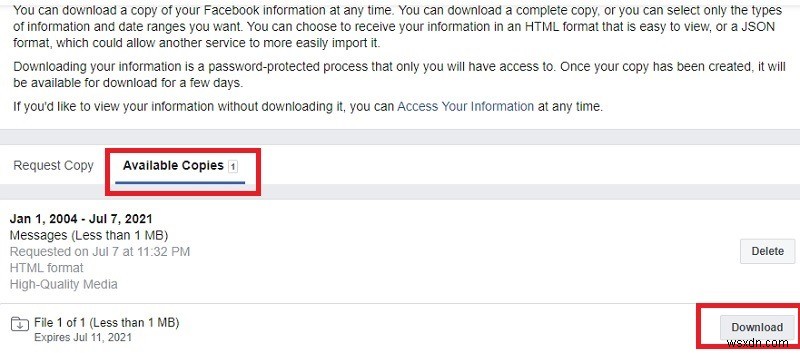 วิธีดาวน์โหลดประวัติการแชท Facebook ของคุณเพื่อความปลอดภัย 