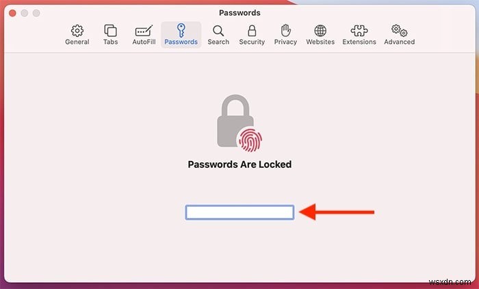 วิธีดูรหัสผ่านที่บันทึกไว้ใน Safari บน Mac 
