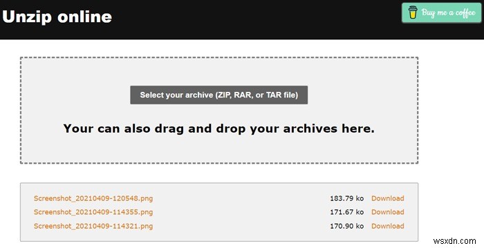 เครื่องมือที่ดีที่สุดในการแยกไฟล์ Zip และ Rar ออนไลน์