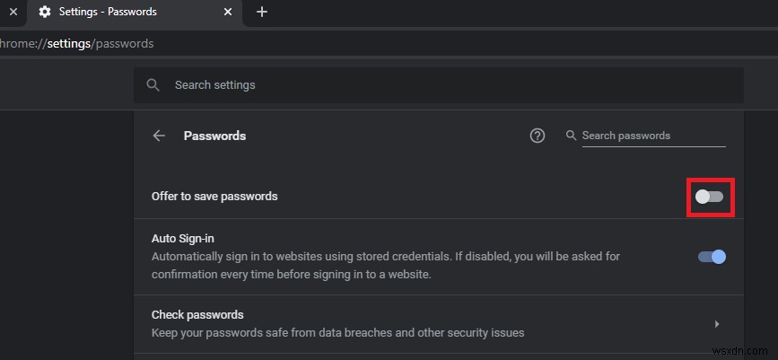 วิธีปิดการใช้งานป๊อปอัป  บันทึกรหัสผ่าน  ใน Chrome 