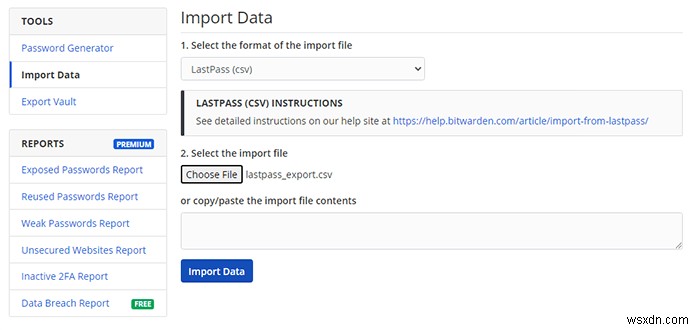 วิธีการส่งออกข้อมูล LastPass ของคุณไปยัง Bitwarden 