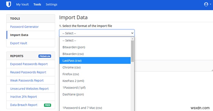 วิธีการส่งออกข้อมูล LastPass ของคุณไปยัง Bitwarden 