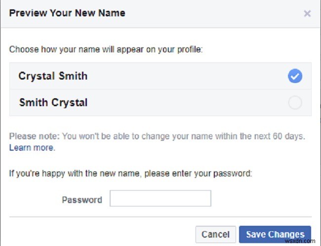 วิธีการเปลี่ยนชื่อของคุณบน Facebook