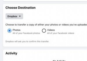 วิธีถ่ายโอนรูปภาพจาก Facebook ไปยัง Dropbox และ Google Photos 
