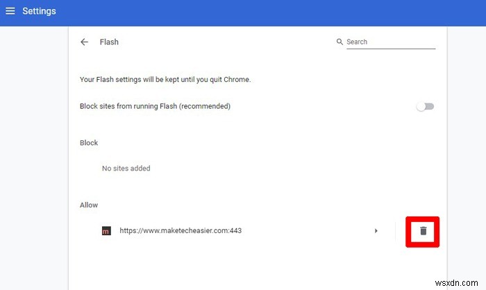 วิธีเปิดใช้งาน Flash Player ใน Google Chrome 