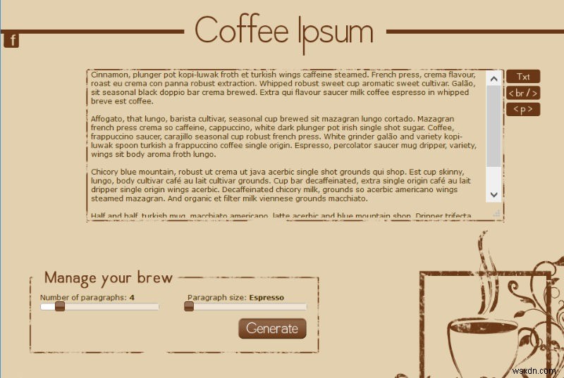 เครื่องกำเนิด Lorem Ipsum ที่มีประโยชน์และน่าสนุกที่จะเติมสีสันให้วันของคุณ 