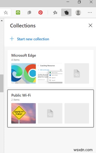 วิธีการใช้คุณสมบัติคอลเลกชันในเบราว์เซอร์ Edge ใหม่ 