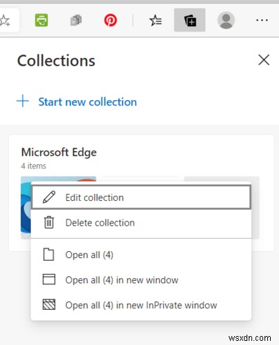 วิธีการใช้คุณสมบัติคอลเลกชันในเบราว์เซอร์ Edge ใหม่ 